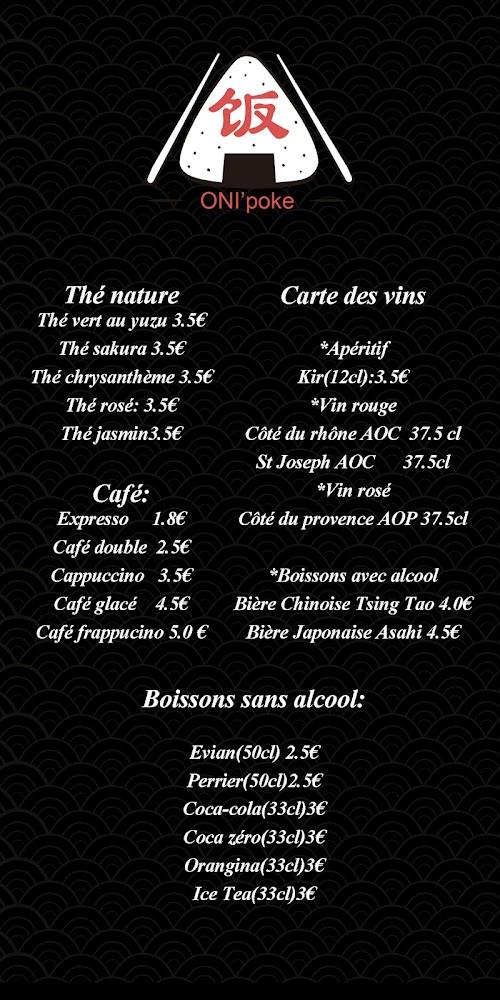 Restaurant ONI'poke charpenne - Menu Image 2